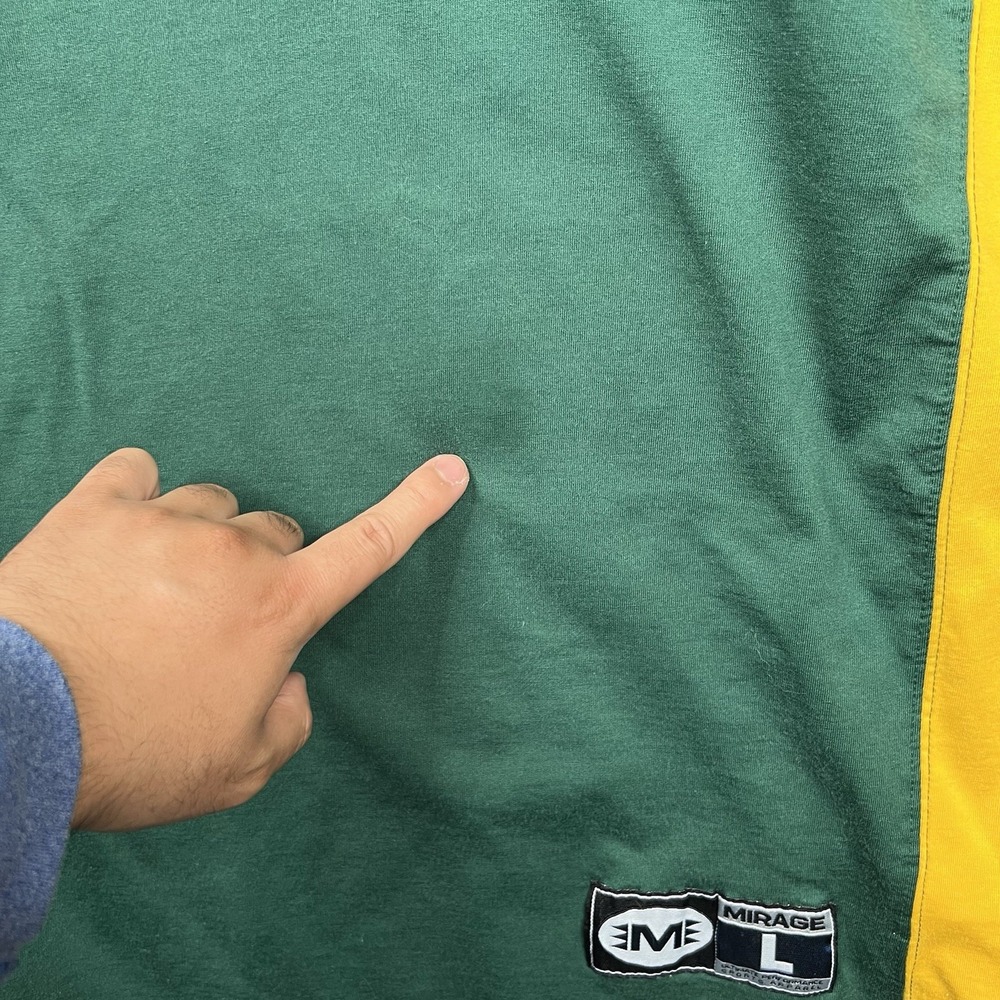 Green Bay Packers Vintage Y2K Polo Shirt Men's Large Mirage NFL Preppy - Picture 7 of 10